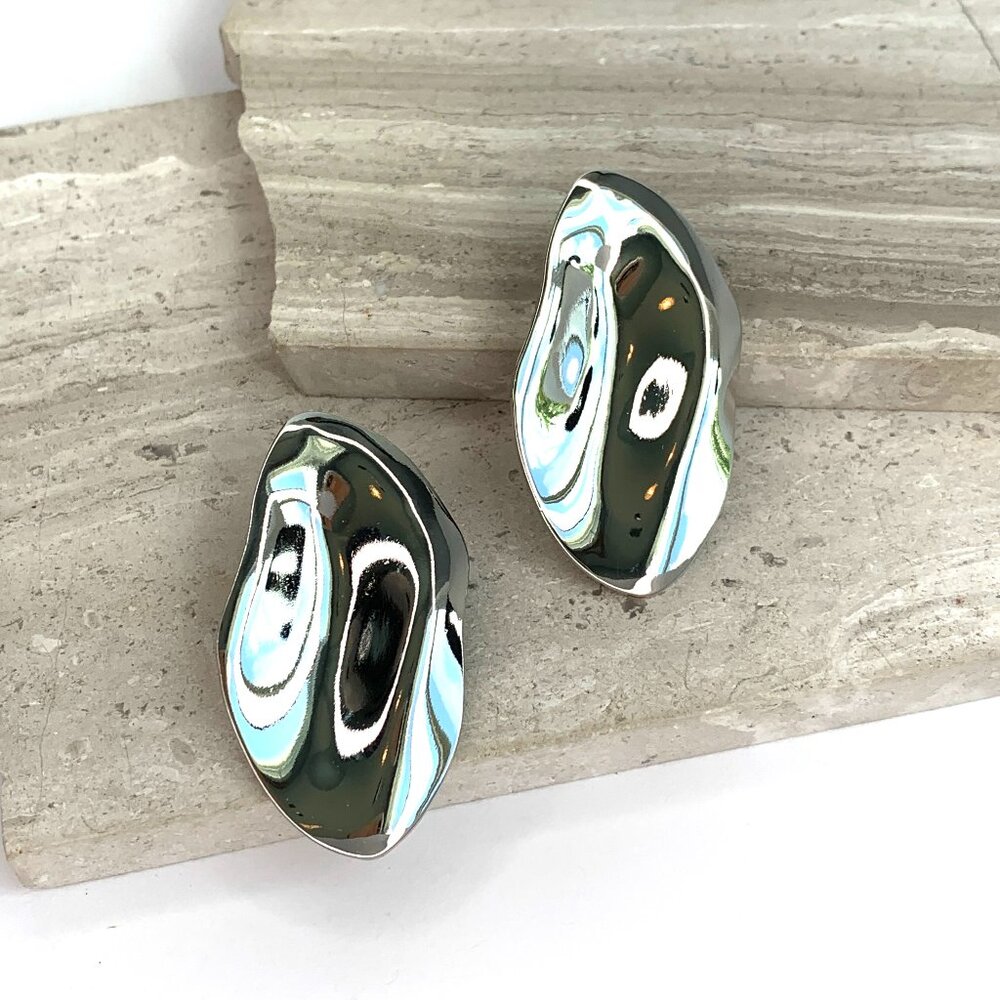 New ~ Anthropologie Shashi Barcelona Stud Silver Earrings